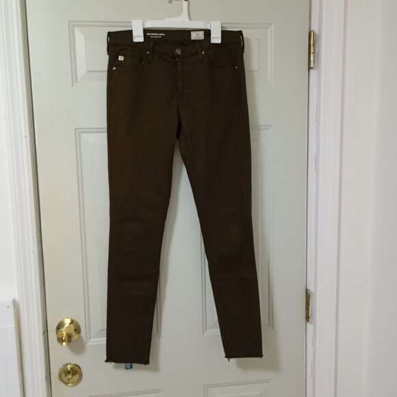 AG Adriano Goldschmied The Legging Ankle Skinny Jeans 27R olive green Womens - Picture 1 of 14